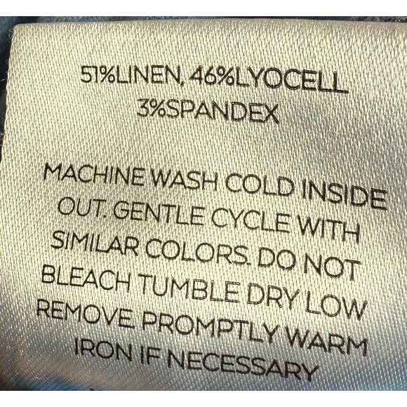 Level99 Playful Light Blue Wide-Leg High Waisted Size 28 Linen/Lyocell Blend - Picture 8 of 8